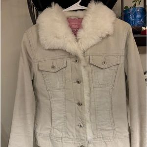 Arizona Jean co. Corduroy and fur jacket size women’s medium.
